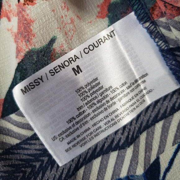 Vintage America Blue and Pink Floral Blouse - Picture 9 of 12